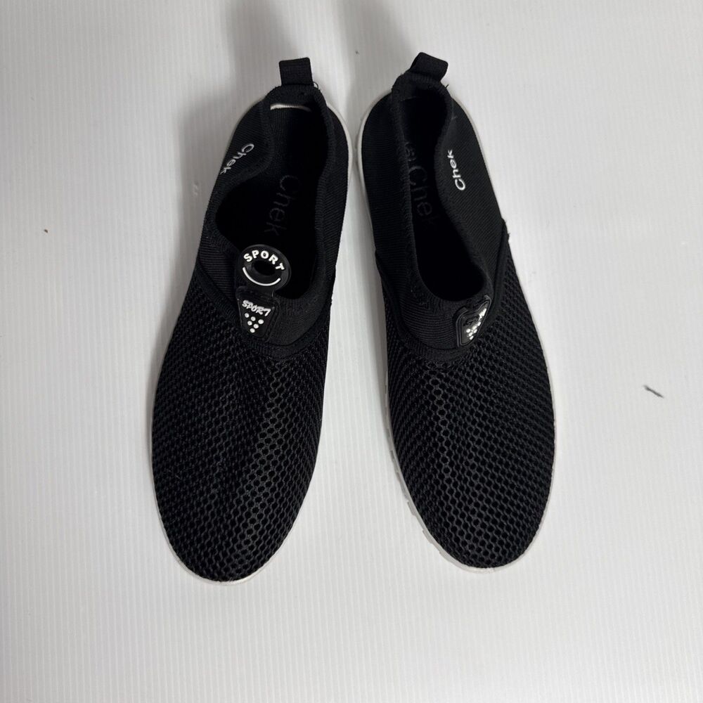 Chek Water Sneakers Womens Size 9 Black Sport Flat Rubber Sole Shower Pool Beach